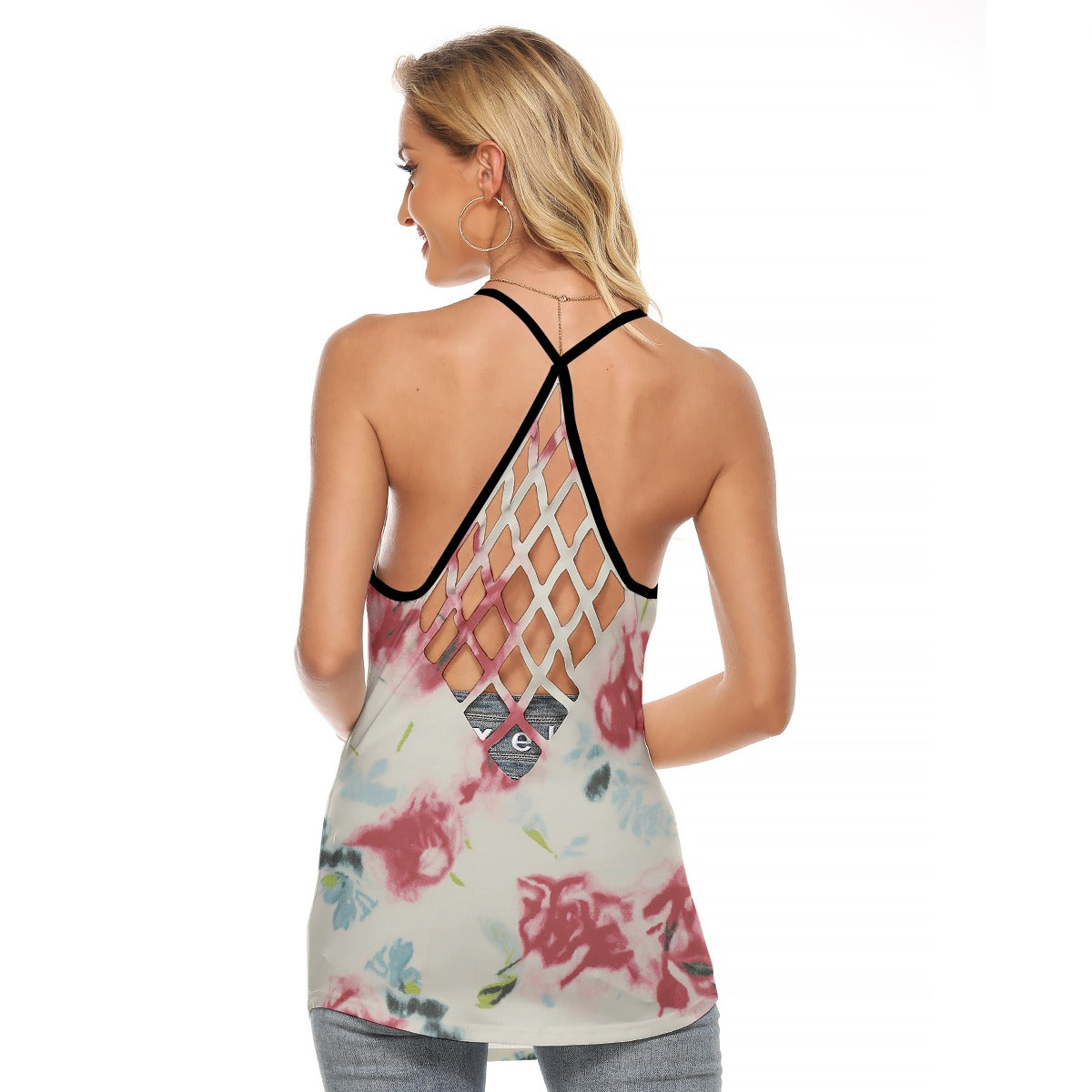 All-Over Print Women's Criss-Cross Open Back Tank Top