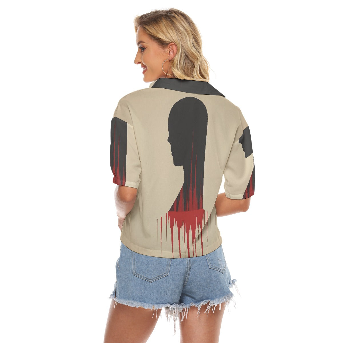 All-Over Print Women's V-neck Shirts