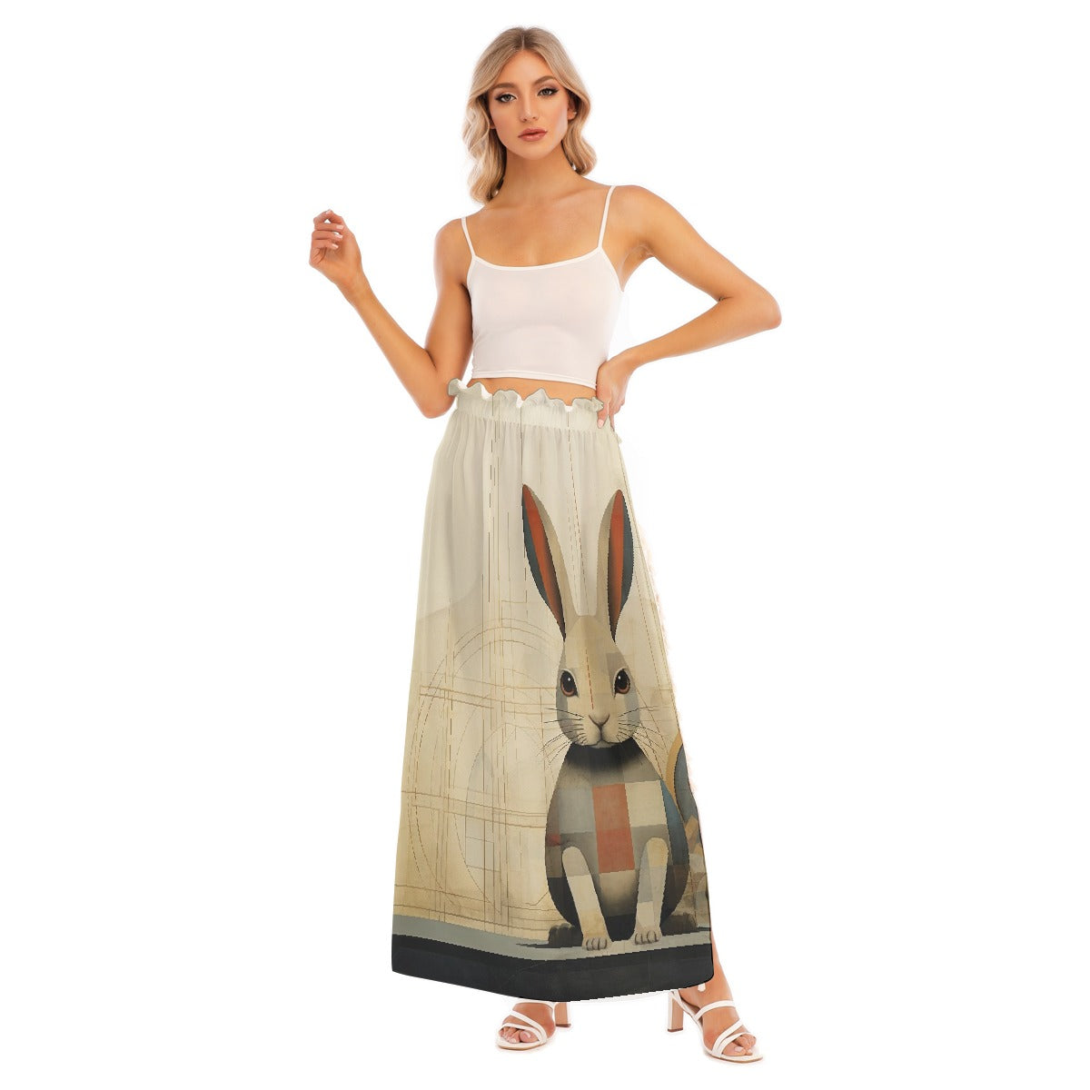 All-Over Print Women's Side Split Skirt