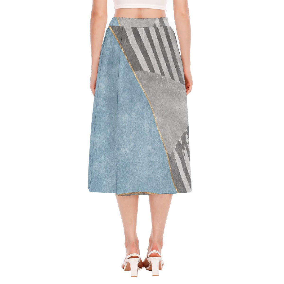 All-Over Print Women's Long Section Chiffon Skirt