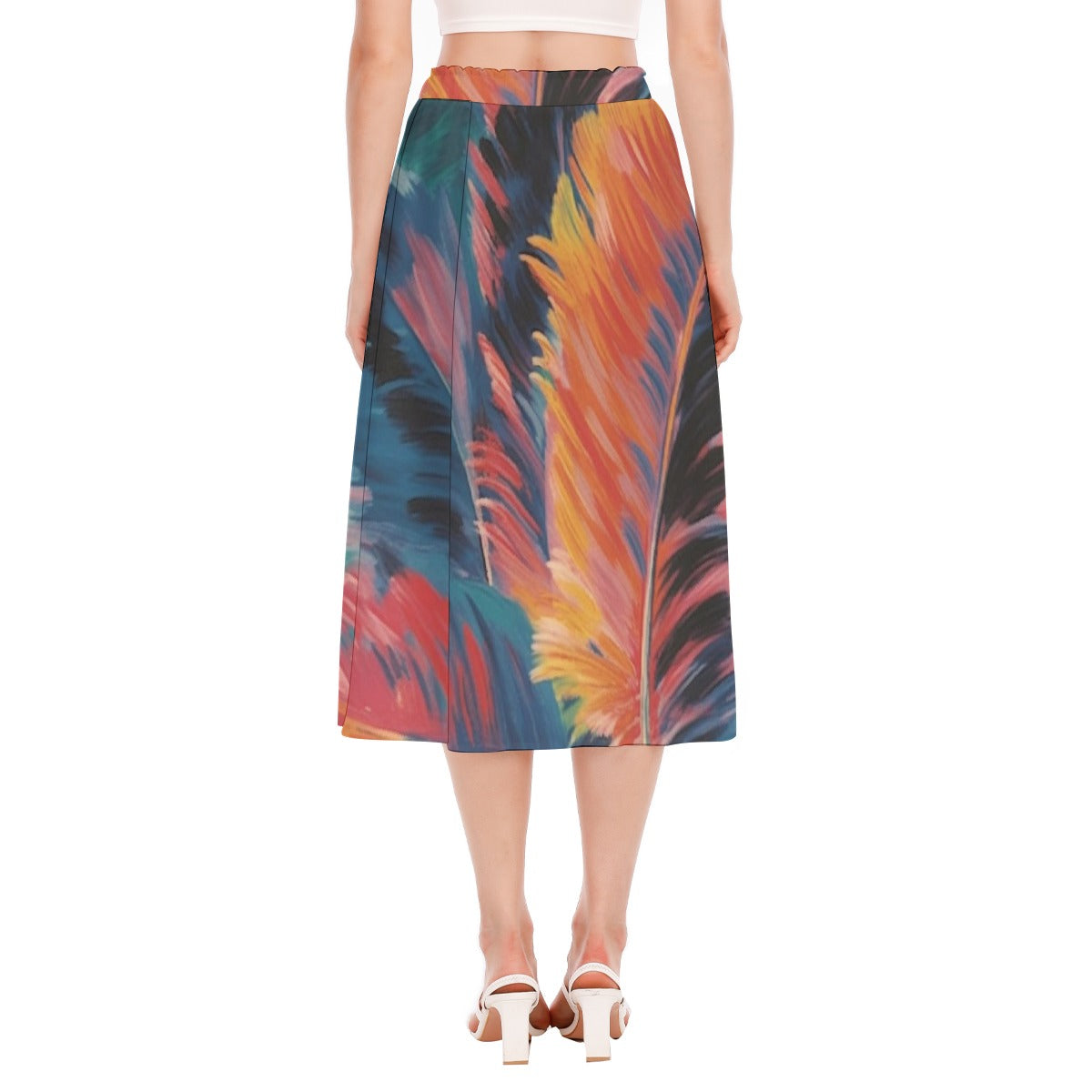 All-Over Print Women's Long Section Chiffon Skirt