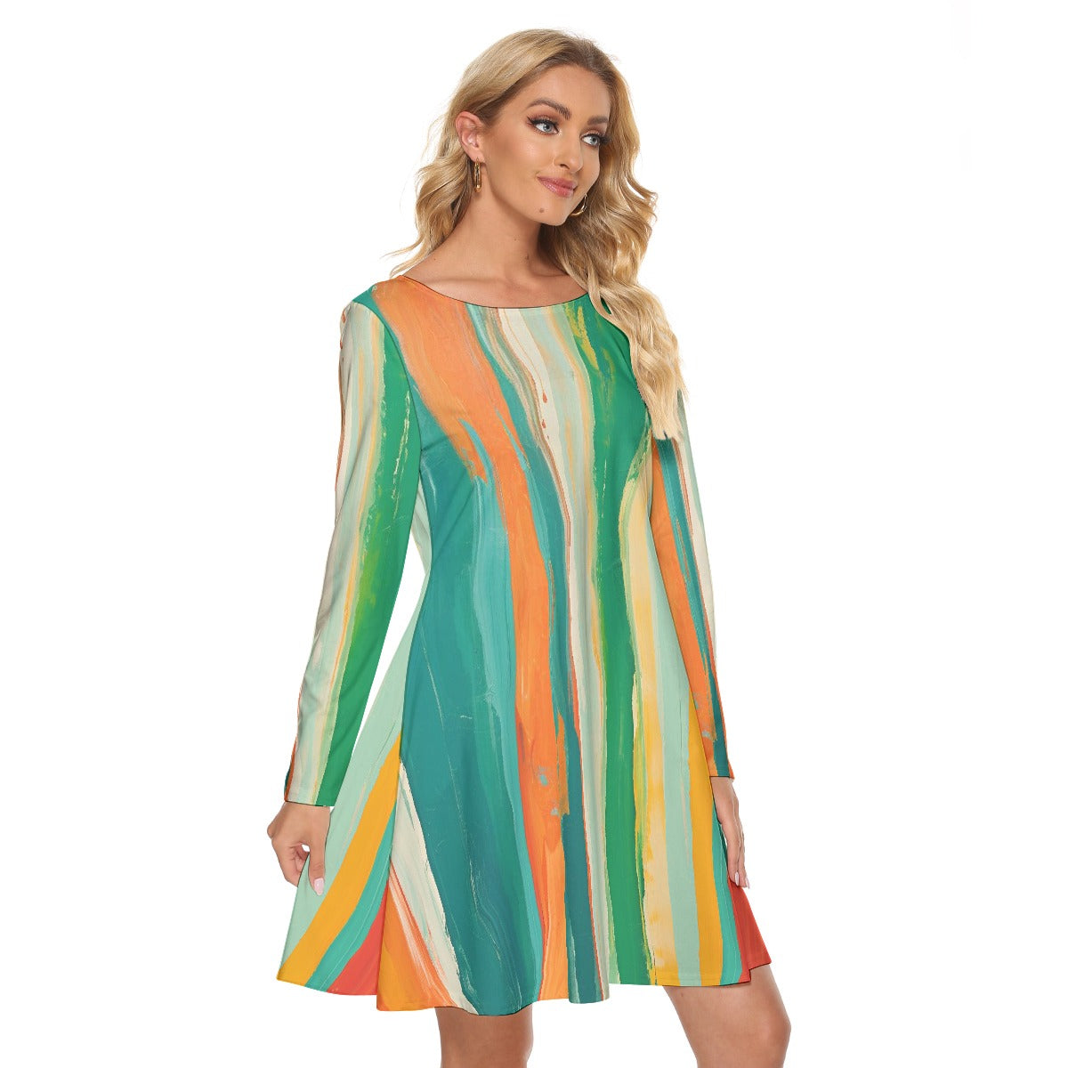 All-Over Print Women's Crew Neck Dress