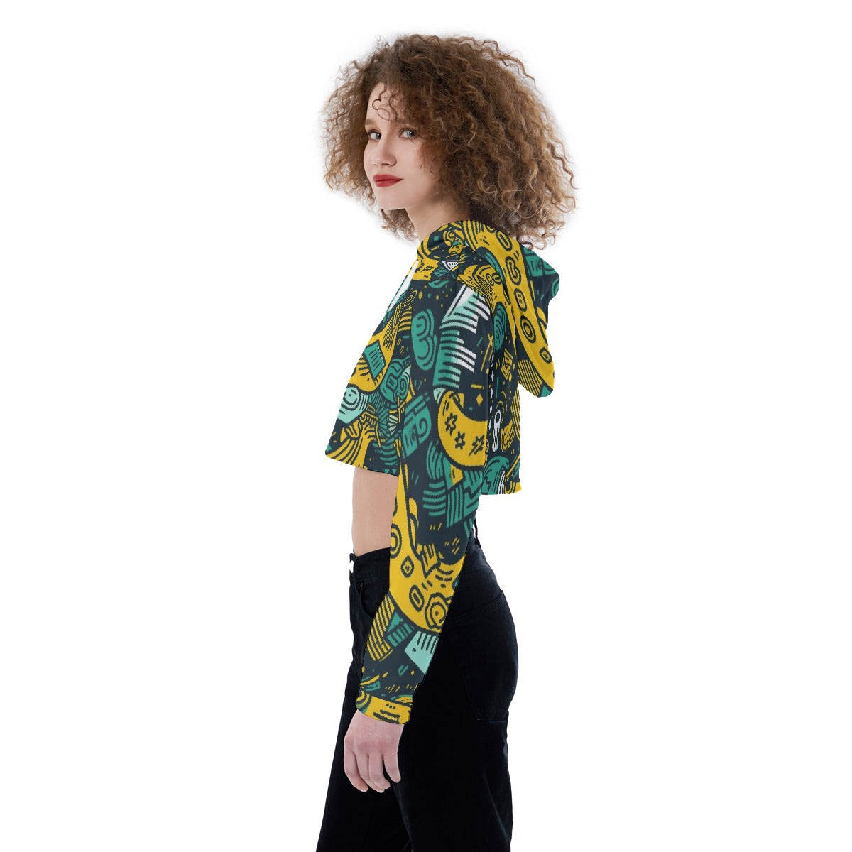All-Over Print Women's Crop Top Hoodie