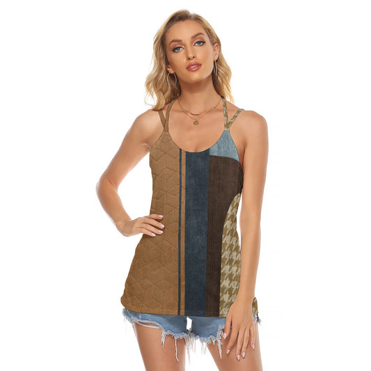 All-Over Print Women's Halter Top With Backless