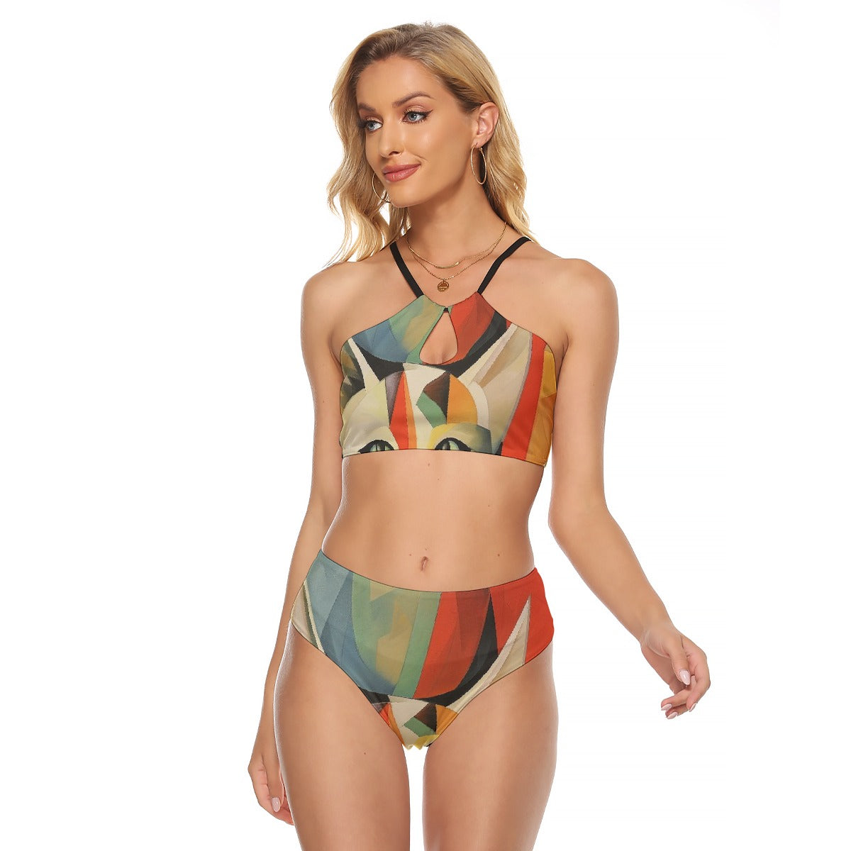 All-Over Print Women's Cami Keyhole One-piece Swimsuit