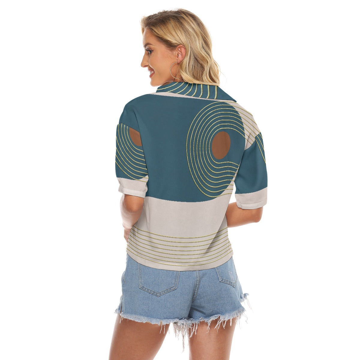 All-Over Print Women's V-neck Shirts