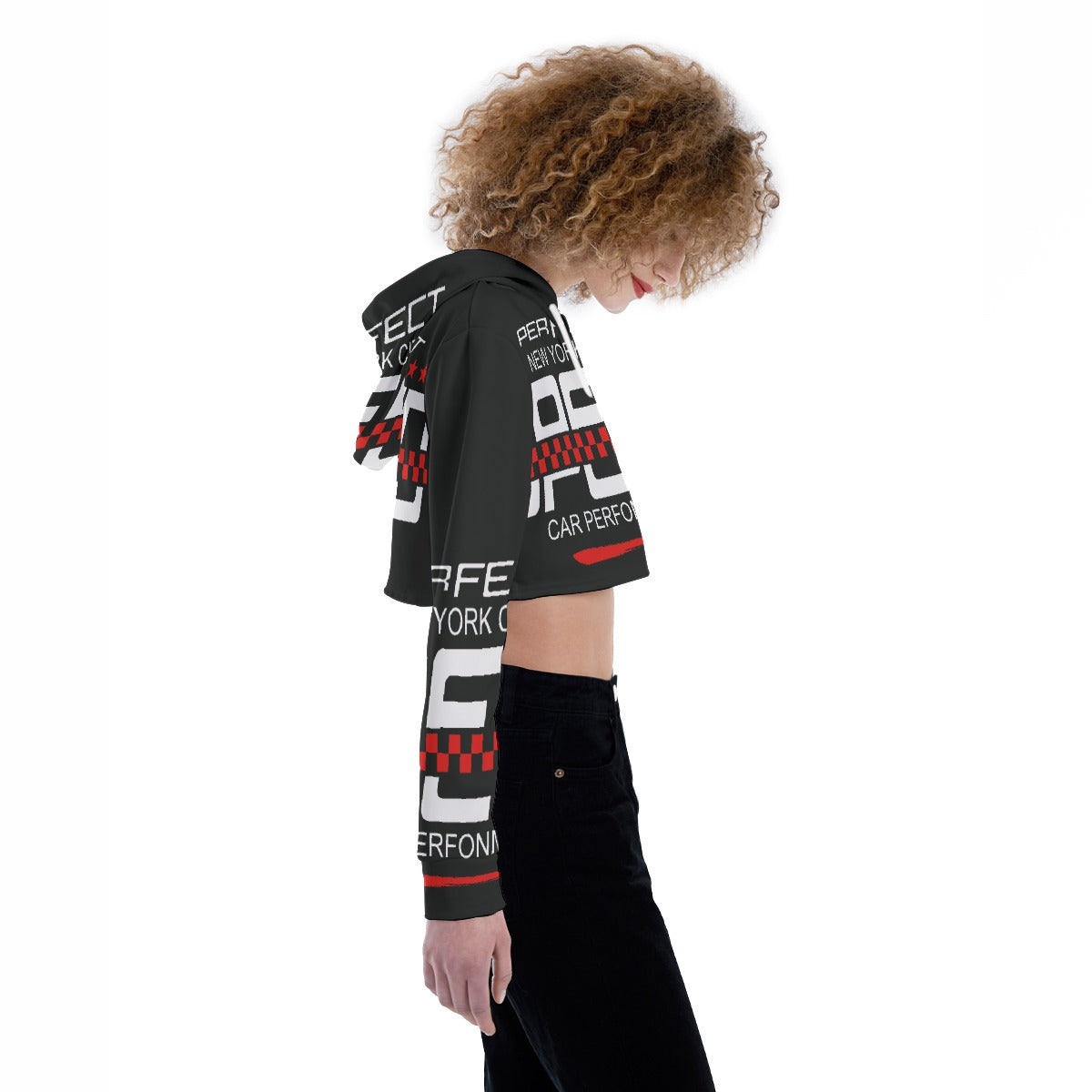 All-Over Print Women's Crop Top Hoodie