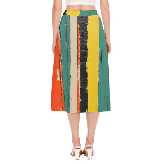 All-Over Print Women's Long Section Chiffon Skirt