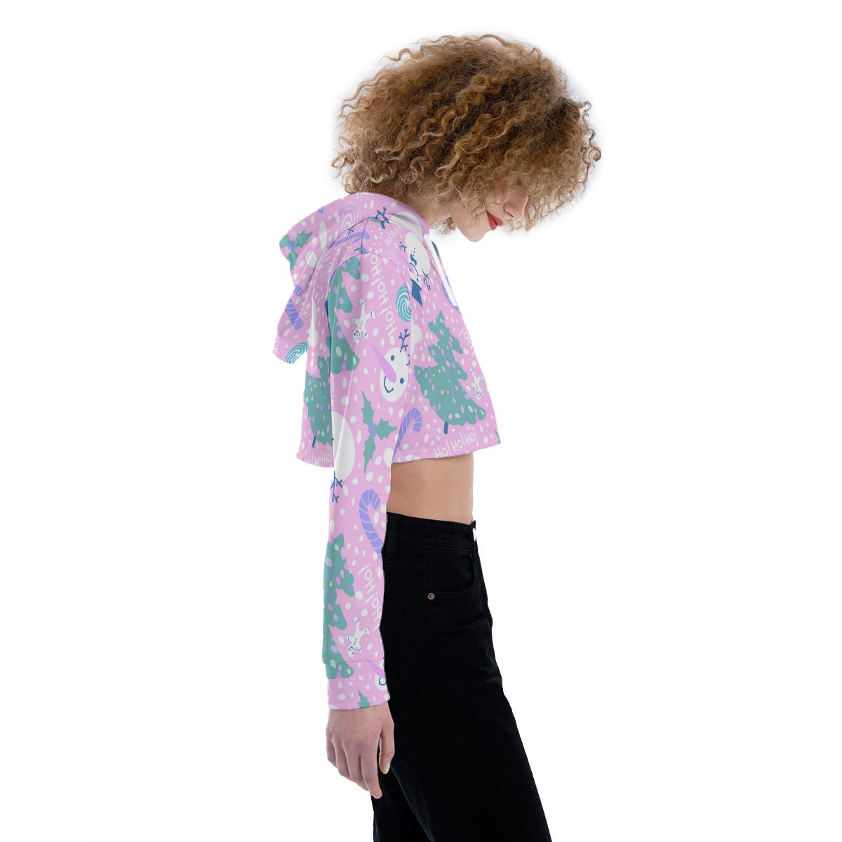 All-Over Print Women's Crop Top Hoodie