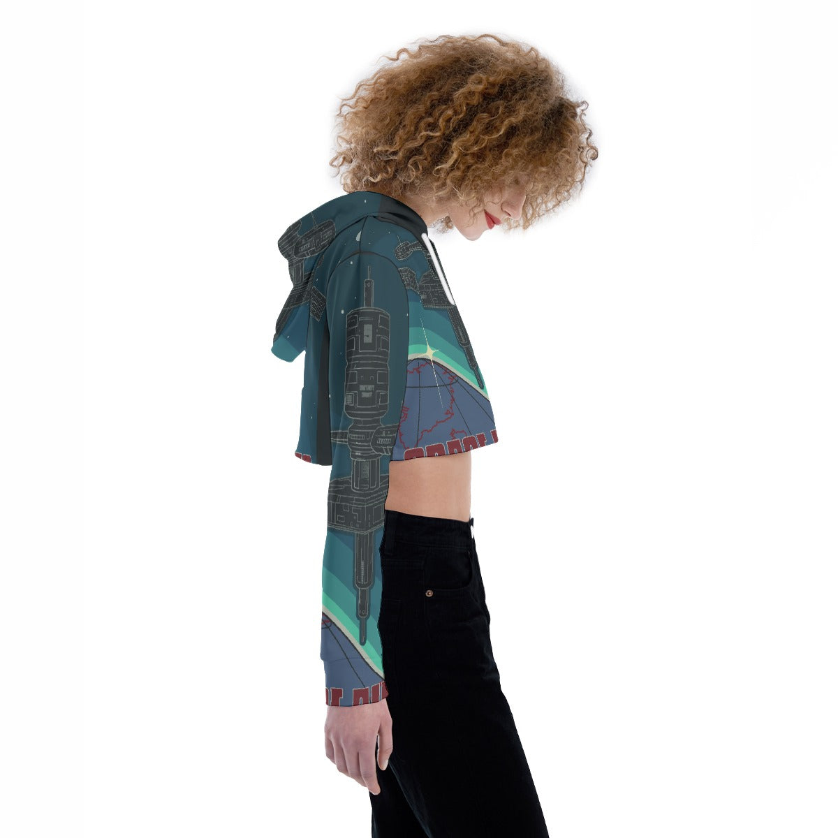 All-Over Print Women's Crop Top Hoodie