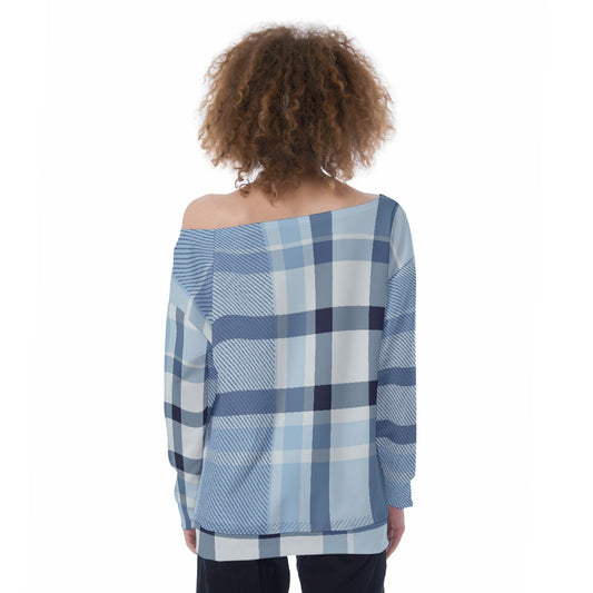 All-Over Print Oversized Women's Off-Shoulder Sweatshirt