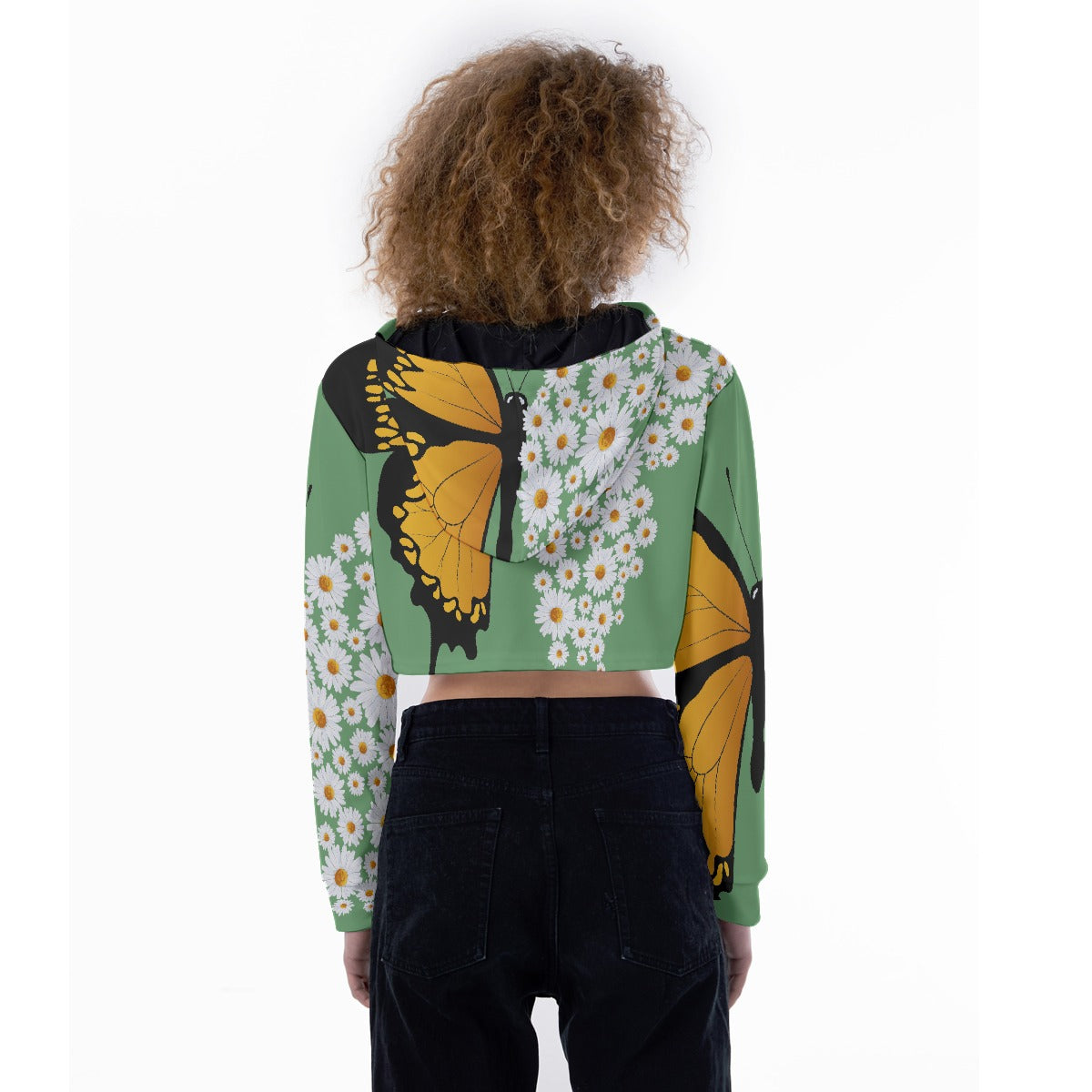 All-Over Print Women's Crop Top Hoodie