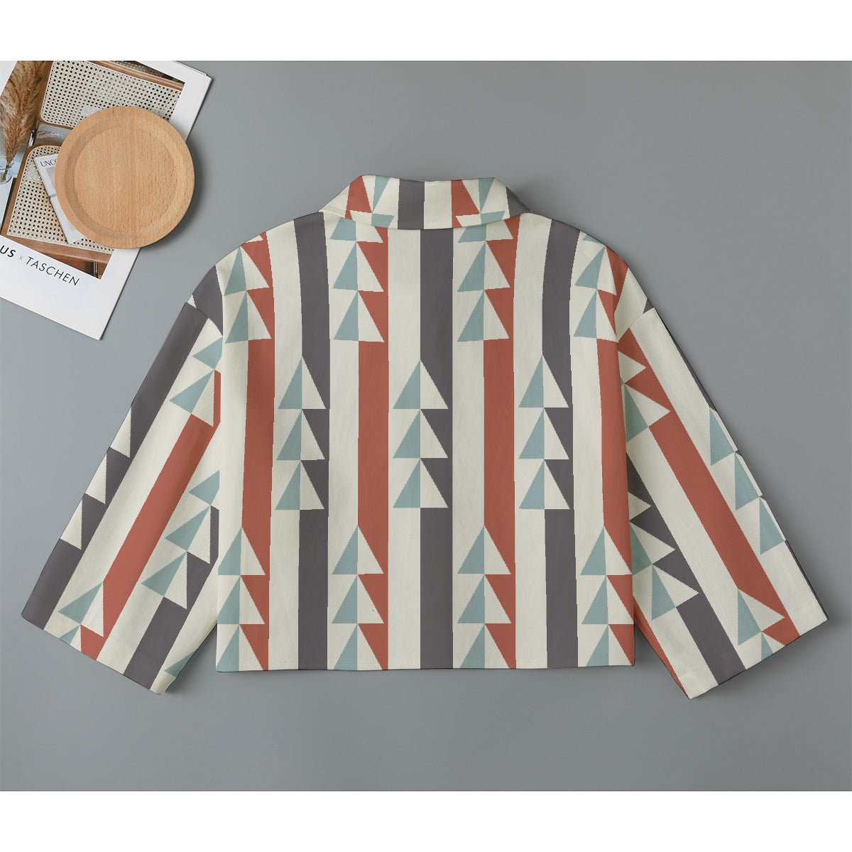 All-Over Print Women's Cropped Jacket | 245GSM Cotton