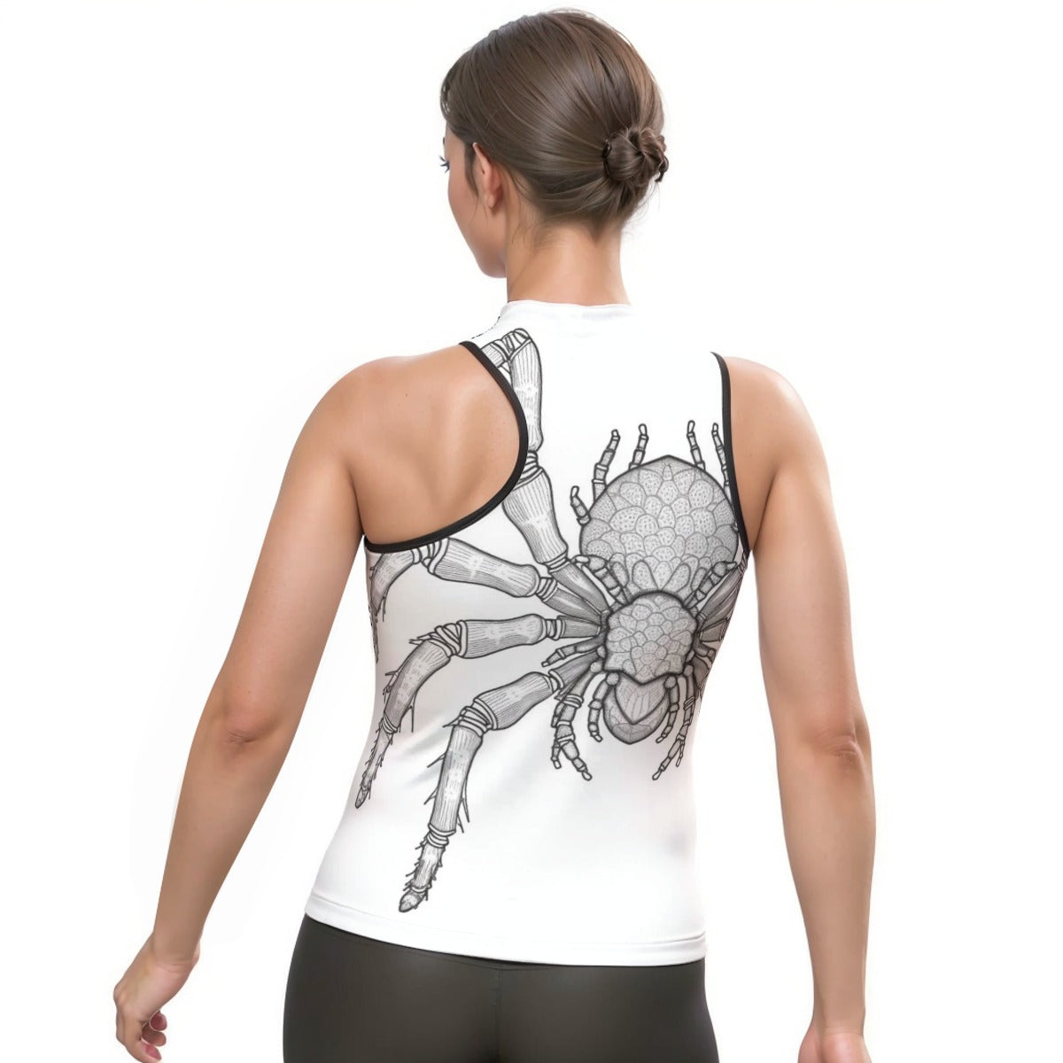 All-Over Print Women's Halter Sleeveless Asymmetrical Tank Top