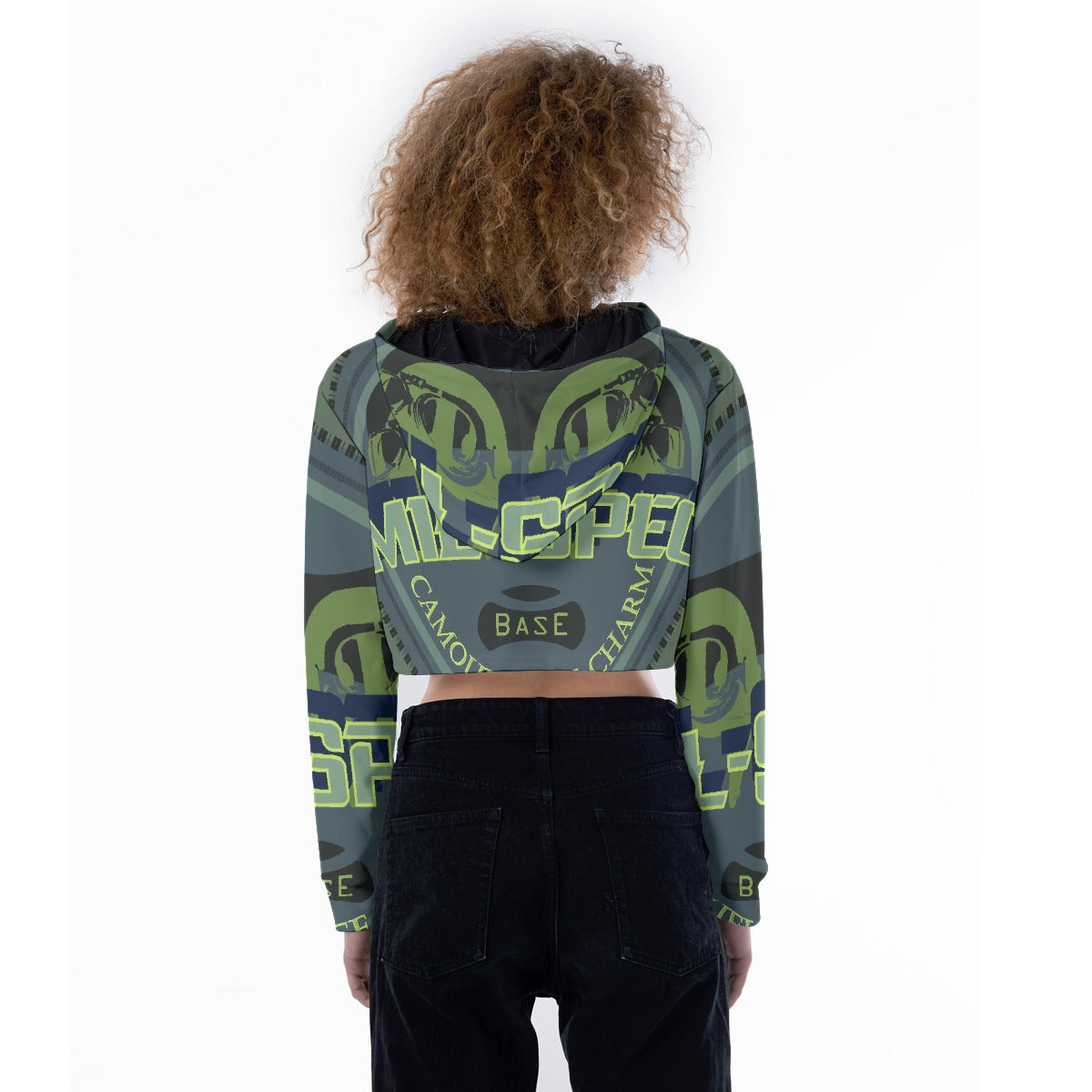 All-Over Print Women's Crop Top Hoodie