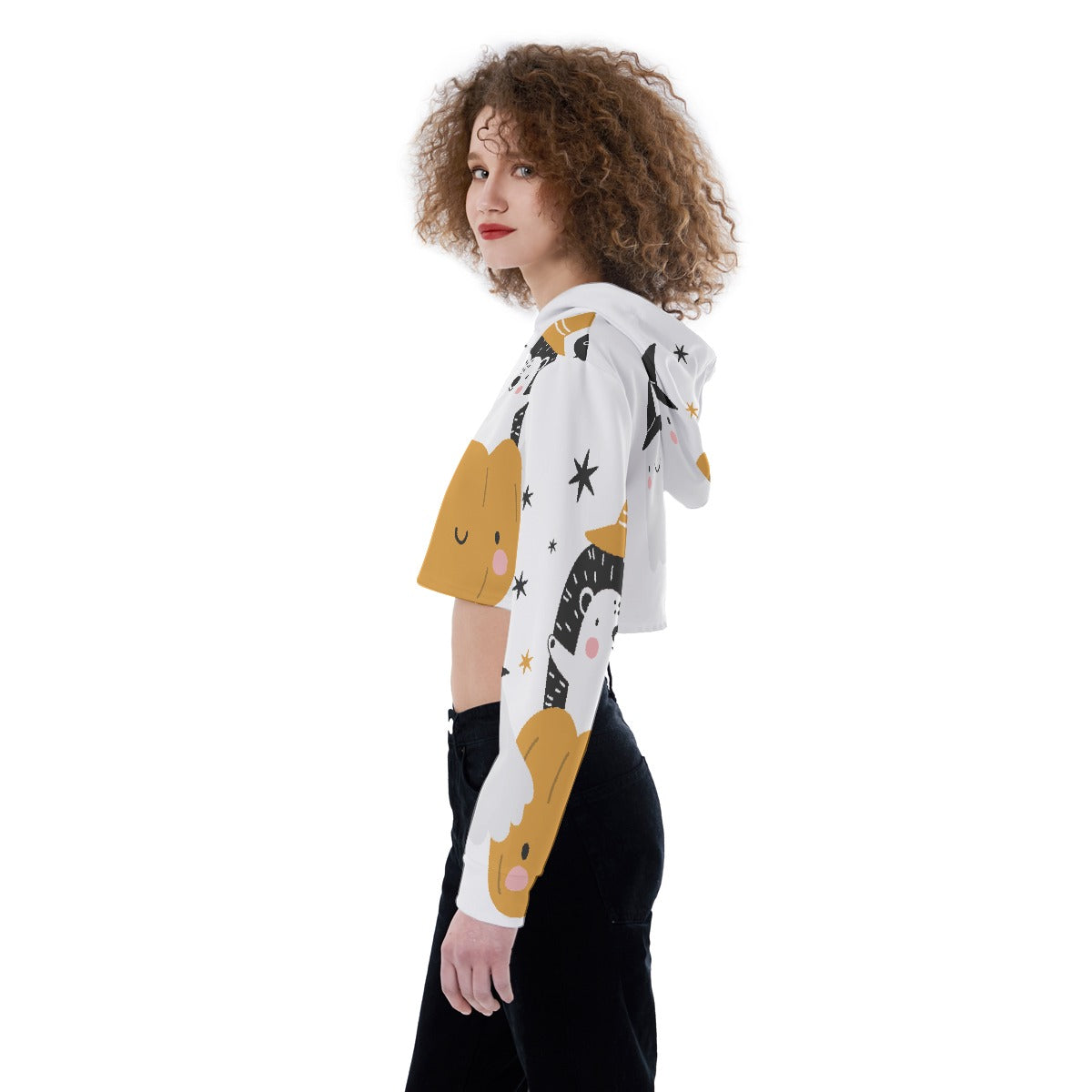 All-Over Print Women's Crop Top Hoodie