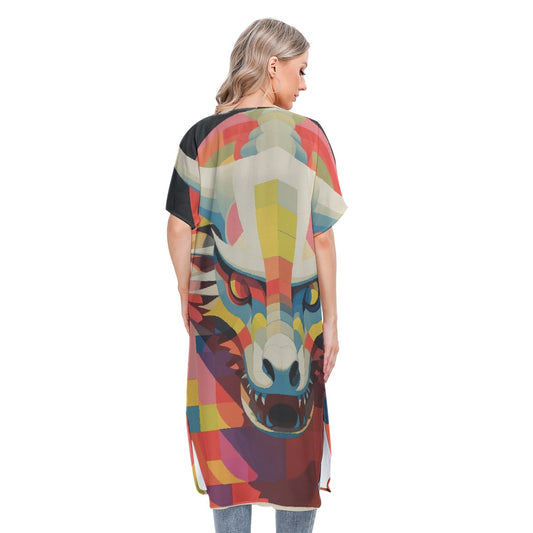 All-Over Print Women's Short Sleeve Cardigan