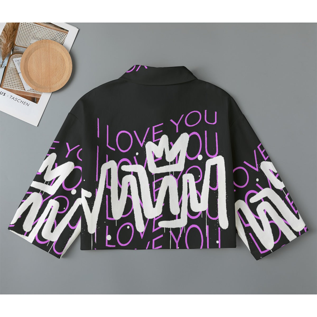 All-Over Print Women's Cropped Jacket | 245GSM Cotton