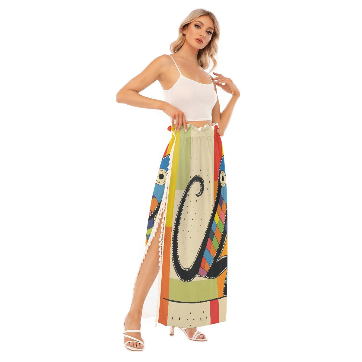 All-Over Print Women's Side Split Skirt