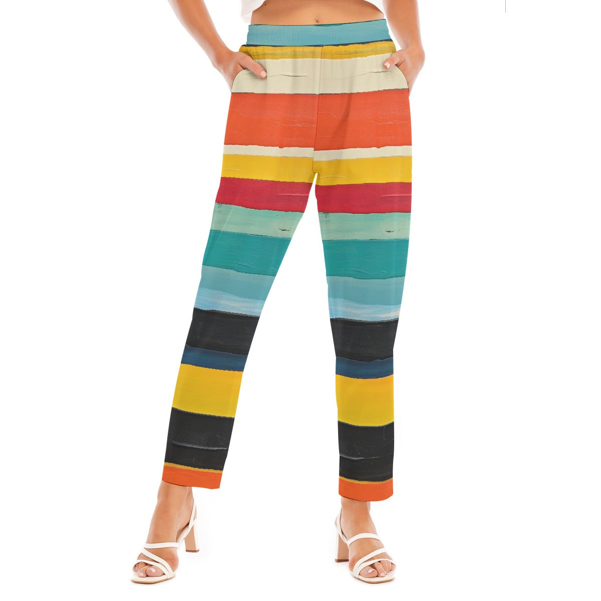 All-Over Print Women's Loose Straight-leg Pants