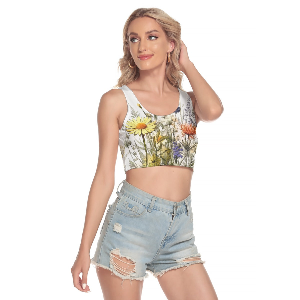 All-Over Print Women's Sport Crop Tank Top