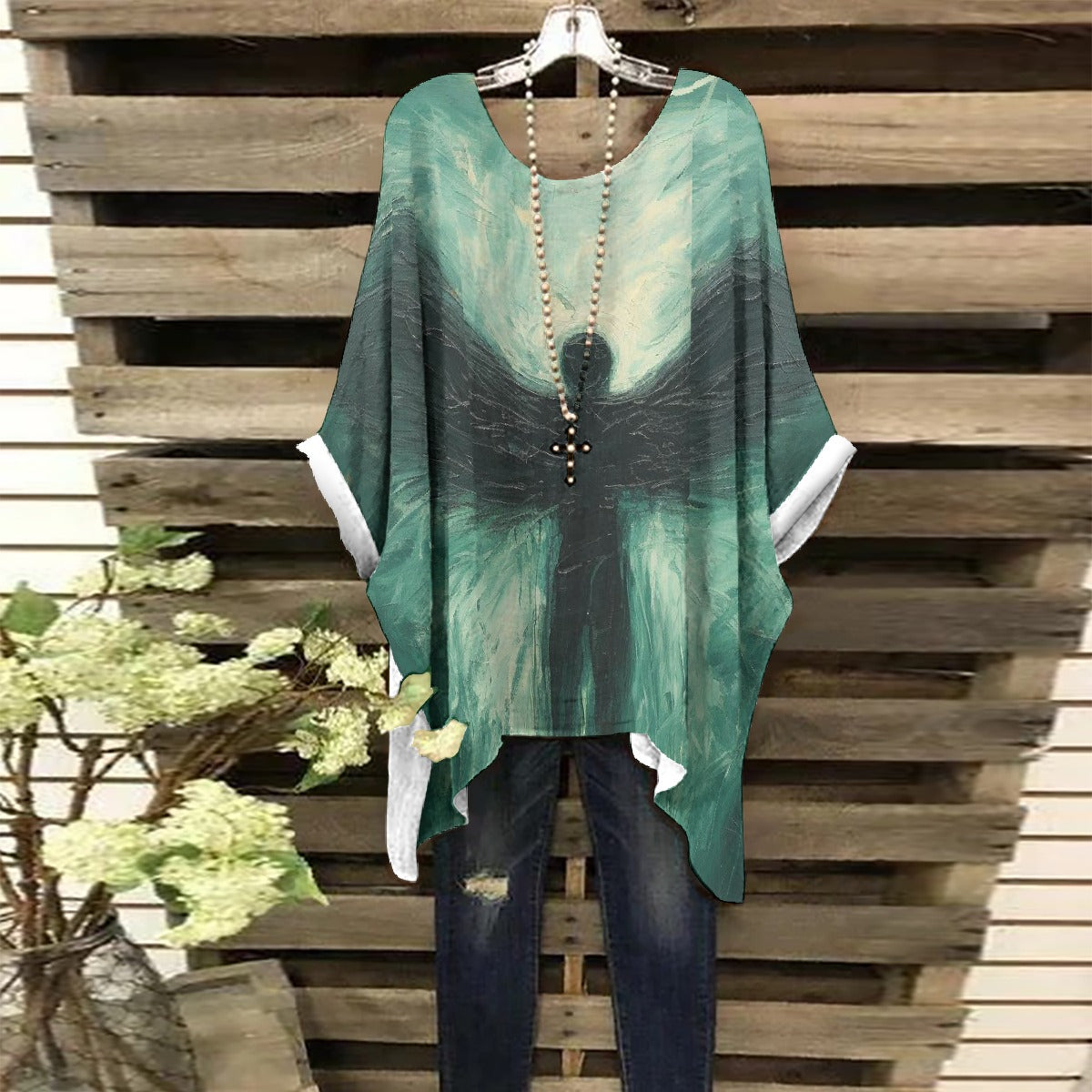 All-Over Print Women's Bat Sleeve Shirt