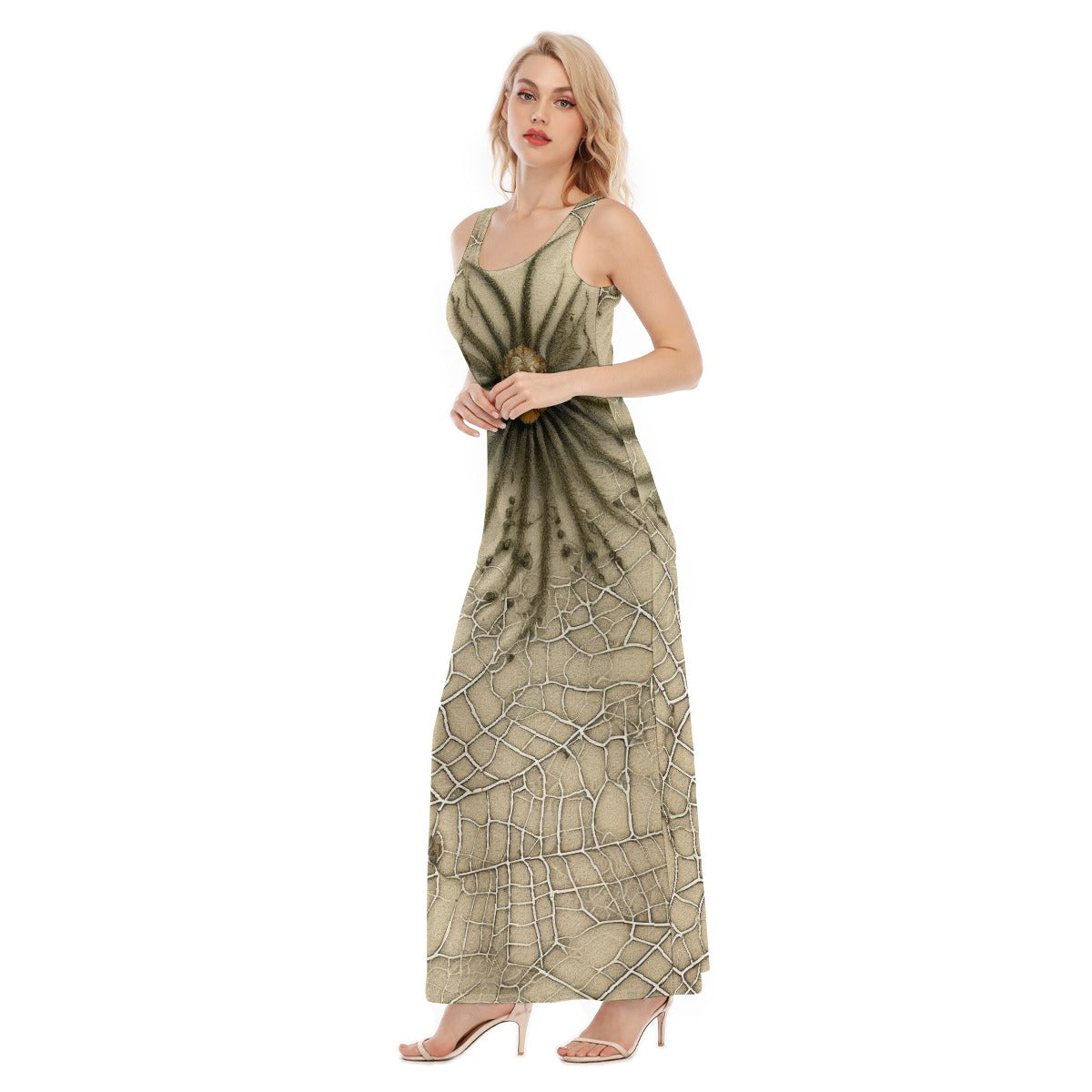 All-Over Print Women's Vest Dress | Length To Ankle