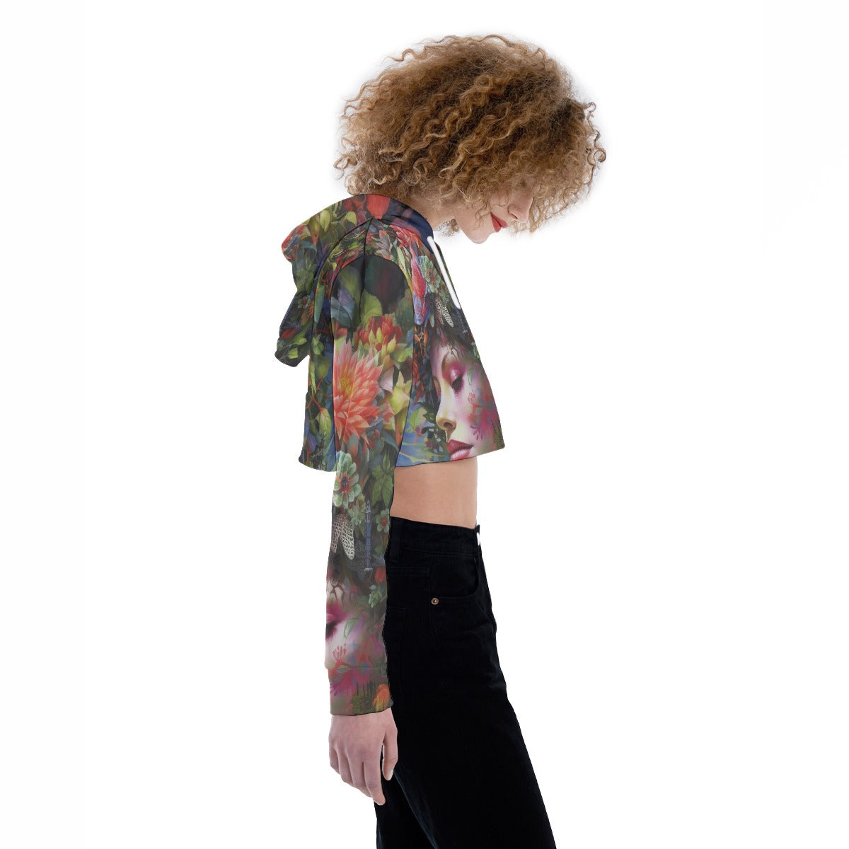 All-Over Print Women's Crop Top Hoodie
