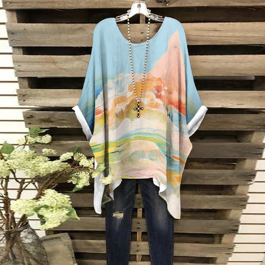 All-Over Print Women's Bat Sleeve Shirt