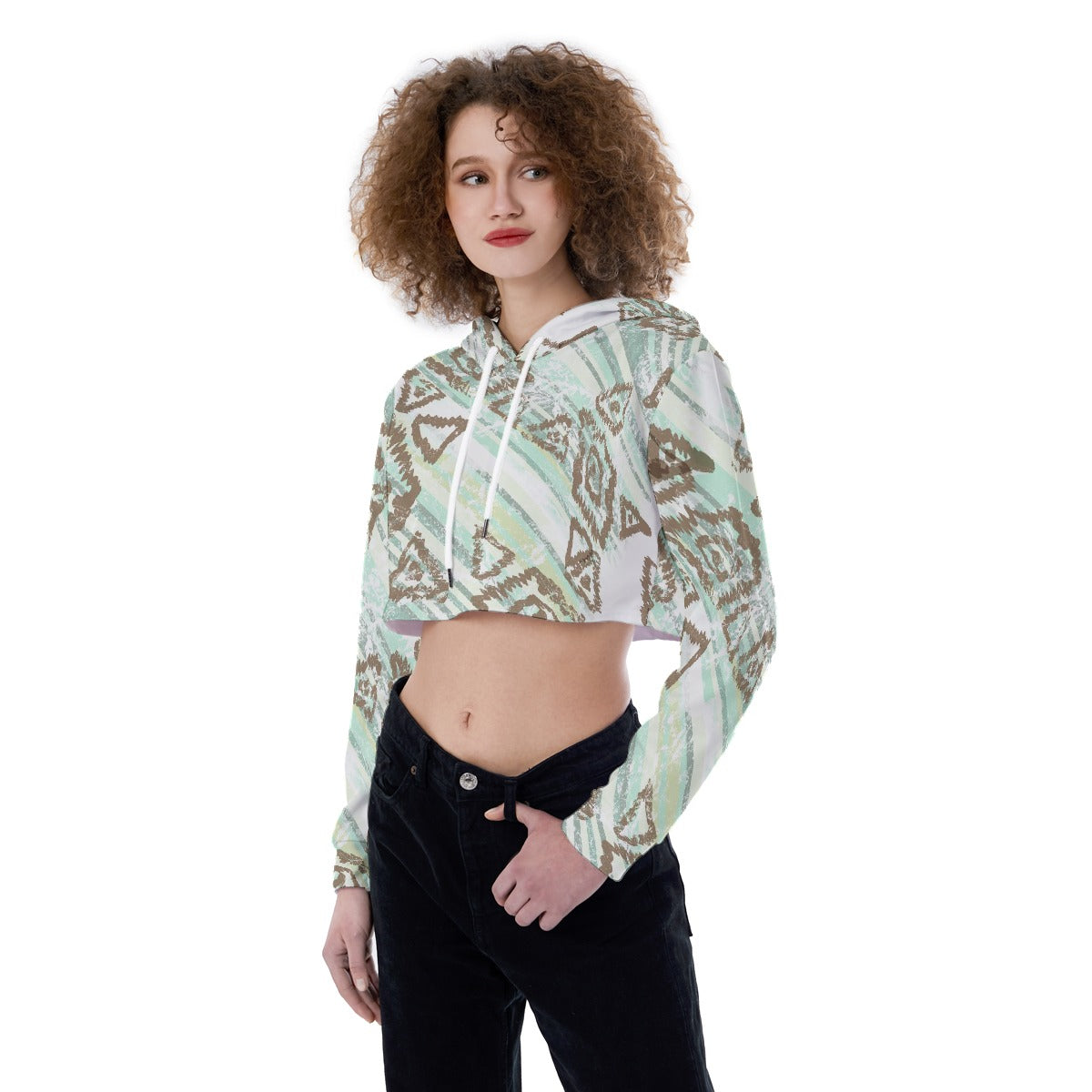All-Over Print Women's Crop Top Hoodie