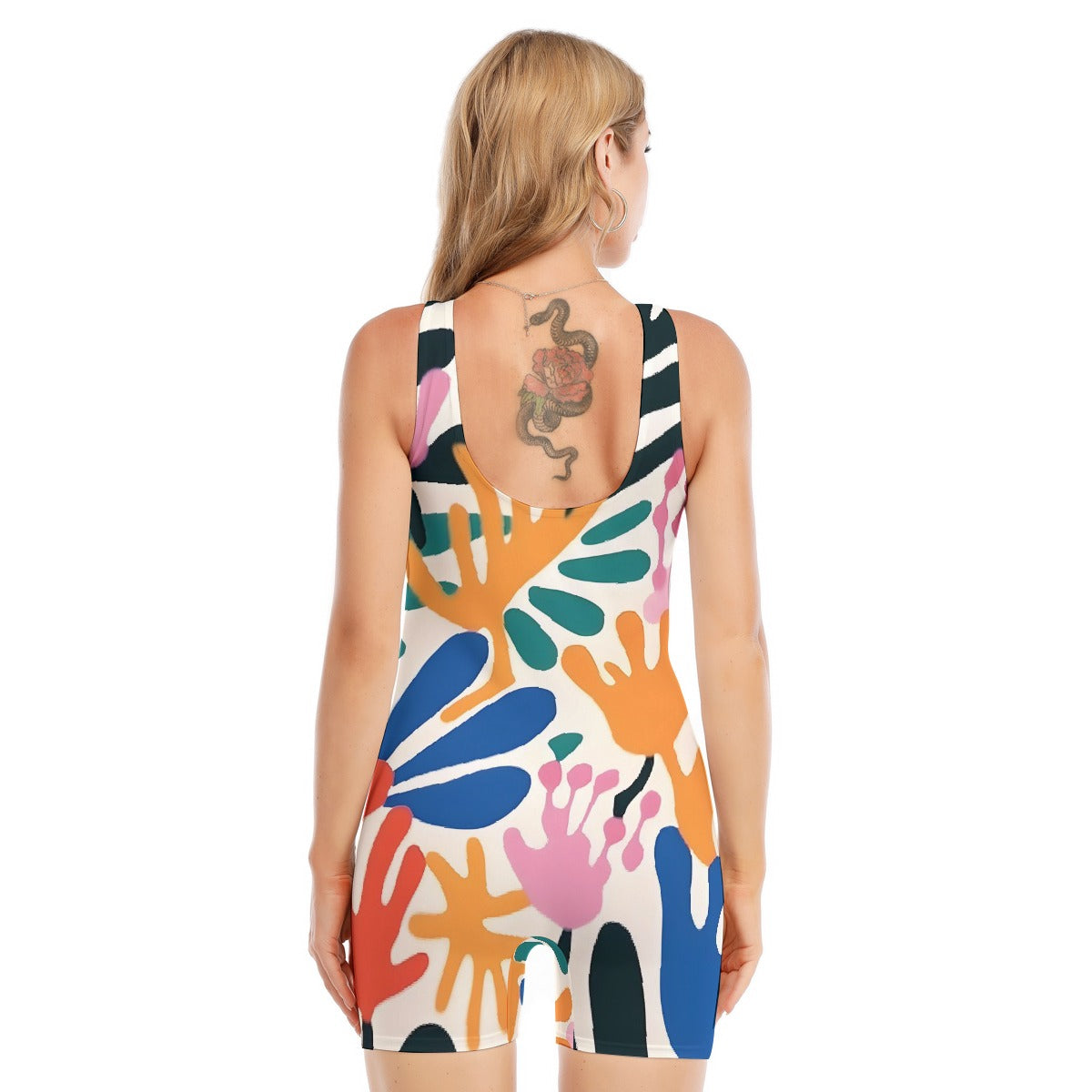 All-Over Print Women's Sleeveless One-piece Swimsuit