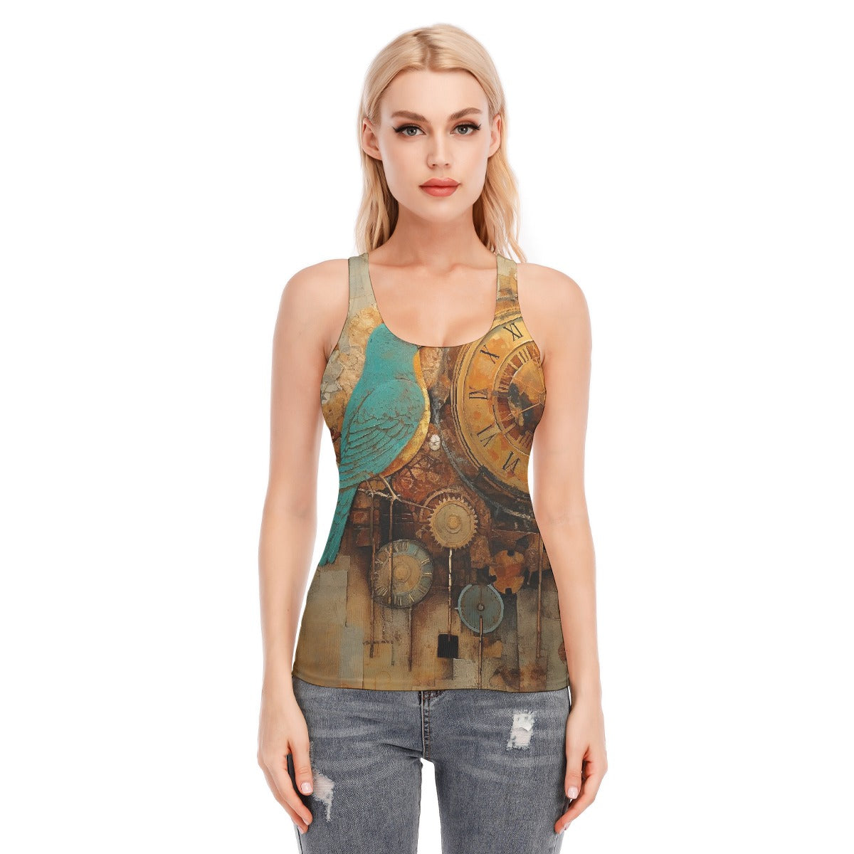 All-Over Print Women's Racer Vest | 190GSM Cotton