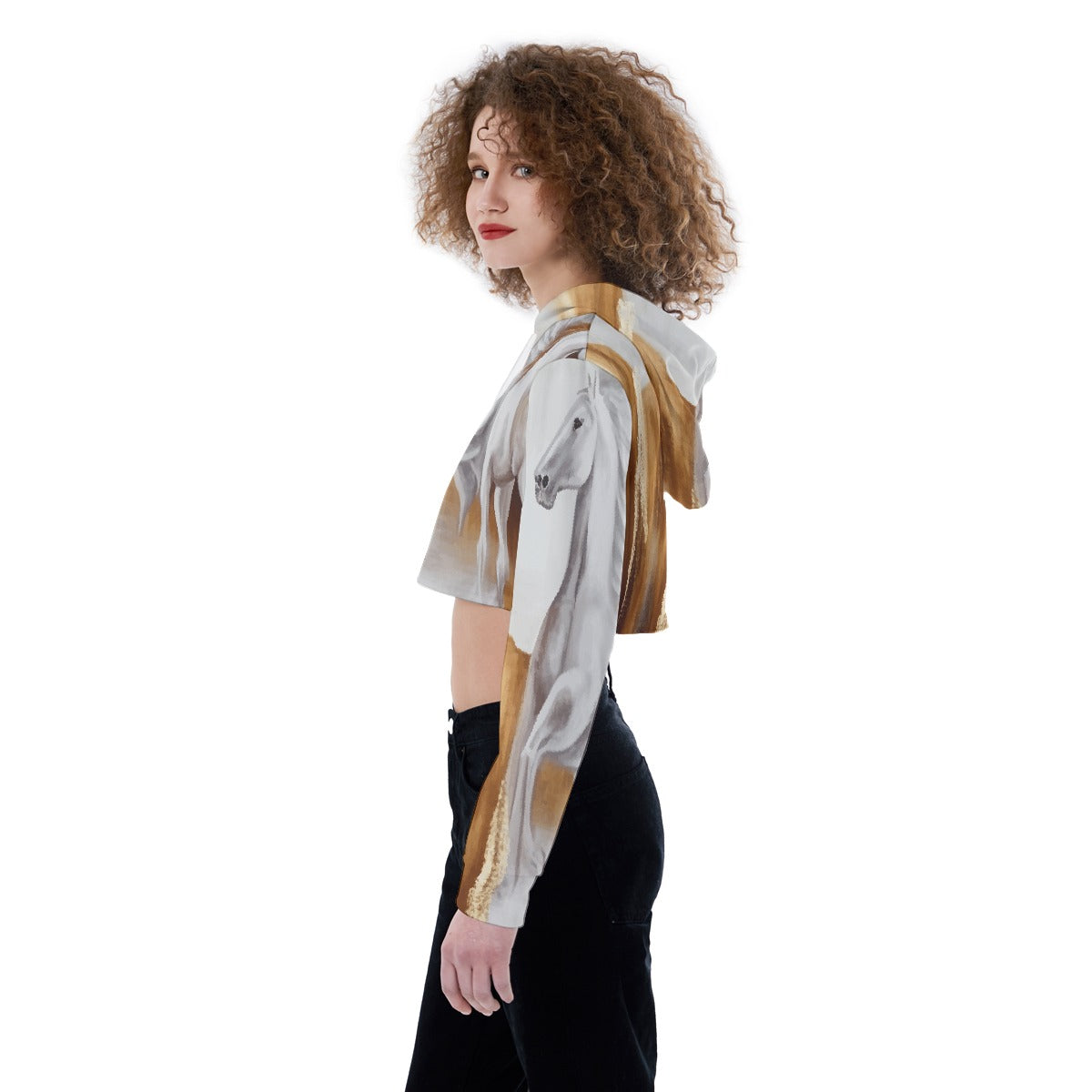 All-Over Print Women's Crop Top Hoodie