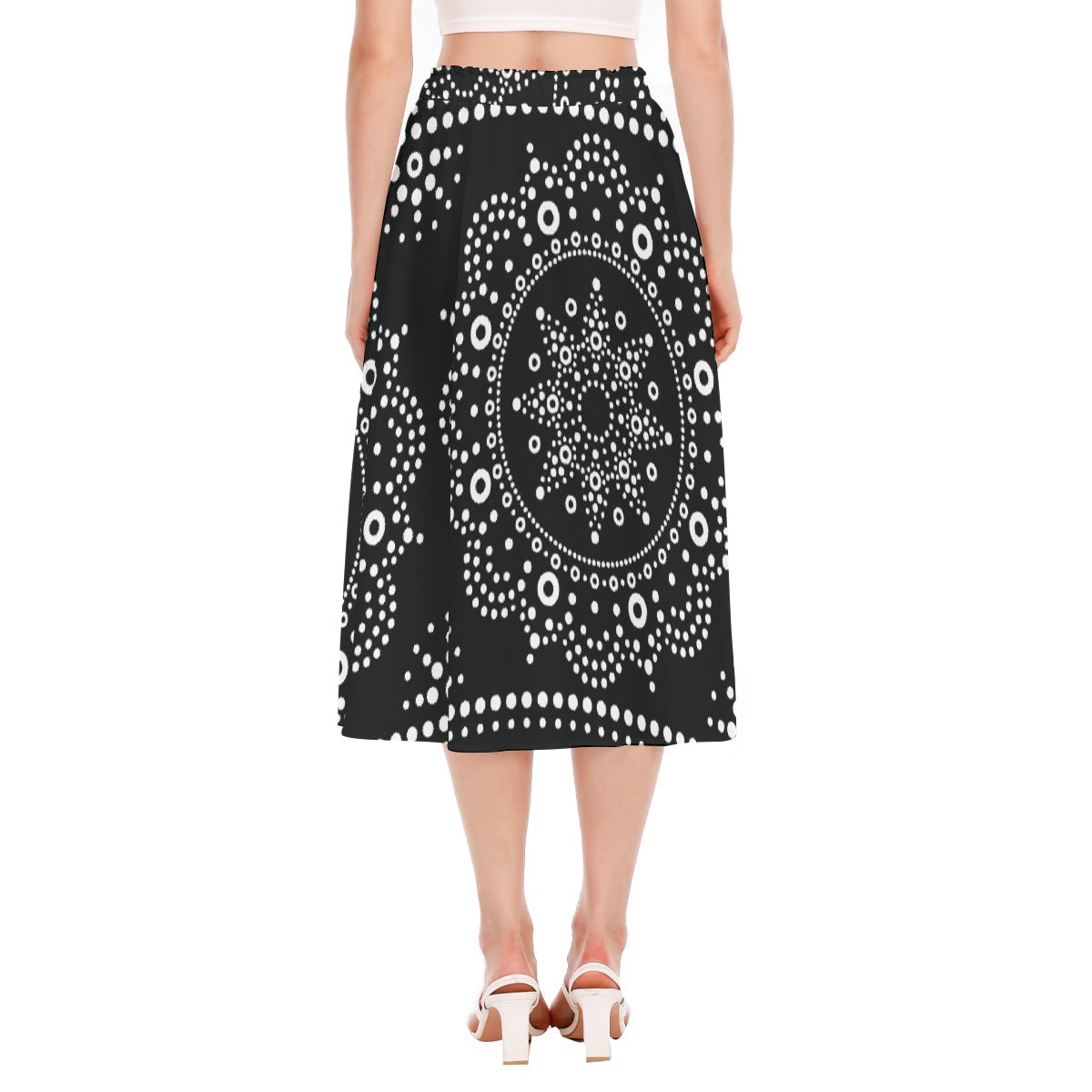 All-Over Print Women's Long Section Chiffon Skirt
