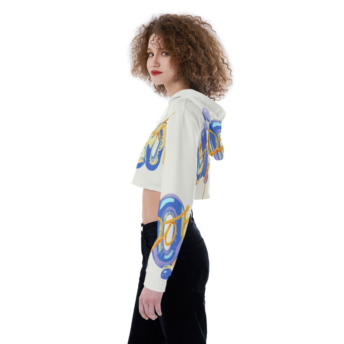 All-Over Print Women's Crop Top Hoodie