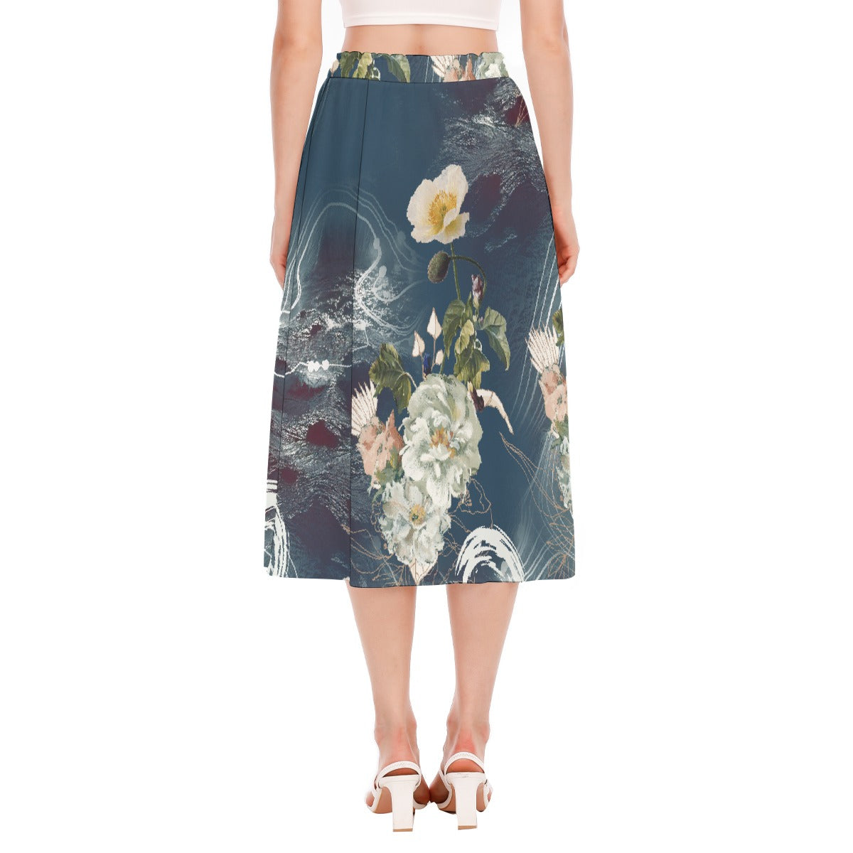 All-Over Print Women's Long Section Chiffon Skirt
