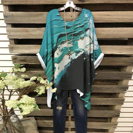 All-Over Print Women's Bat Sleeve Shirt