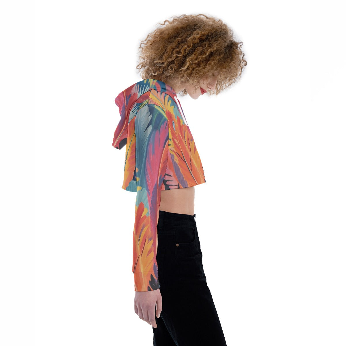 All-Over Print Women's Crop Top Hoodie