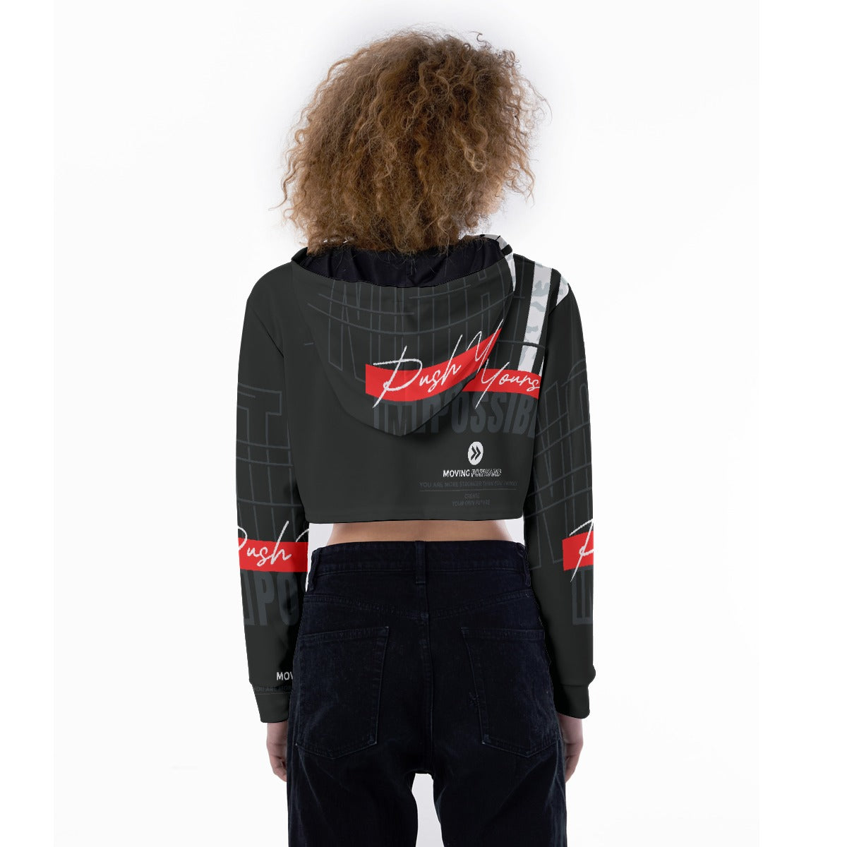 All-Over Print Women's Crop Top Hoodie