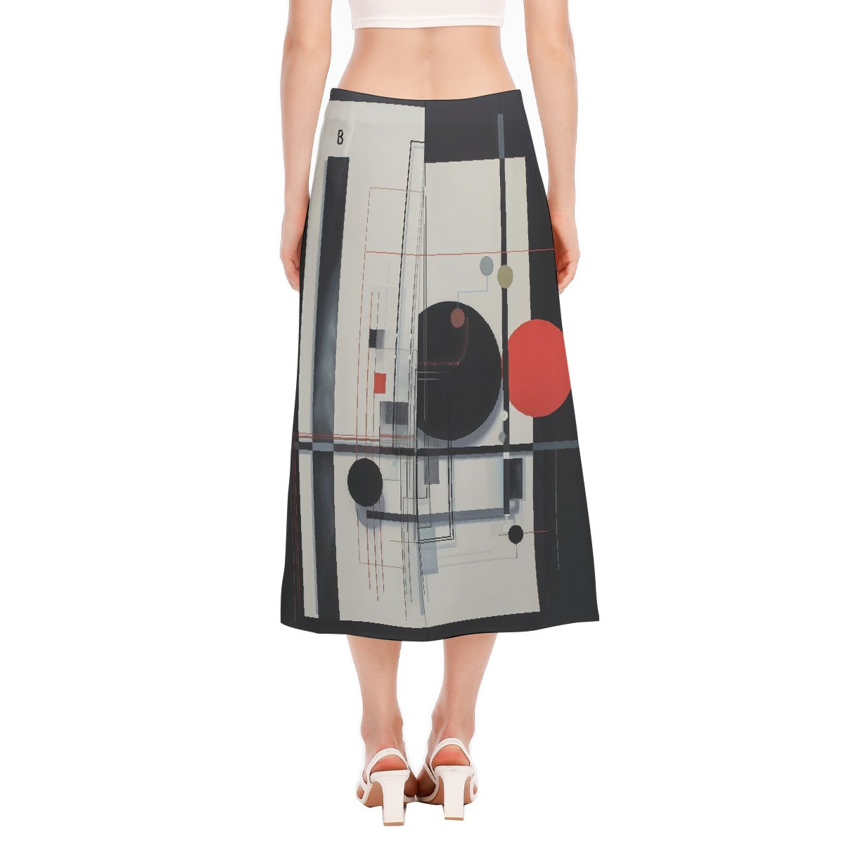 All-Over Print Women's High Slit Long Skirt