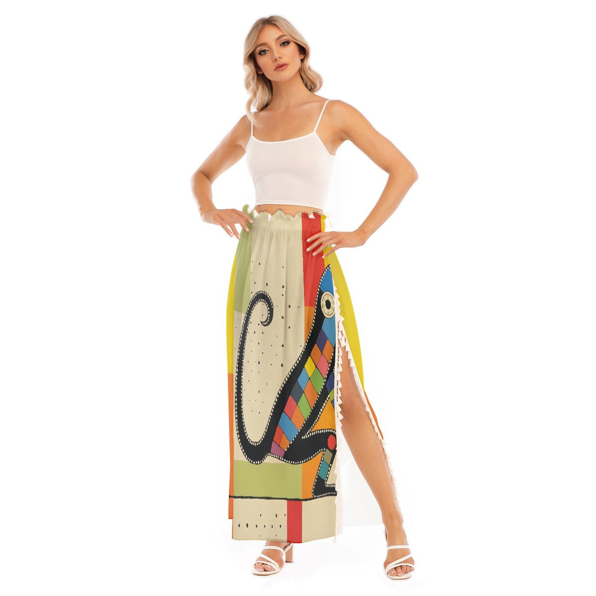 All-Over Print Women's Side Split Skirt