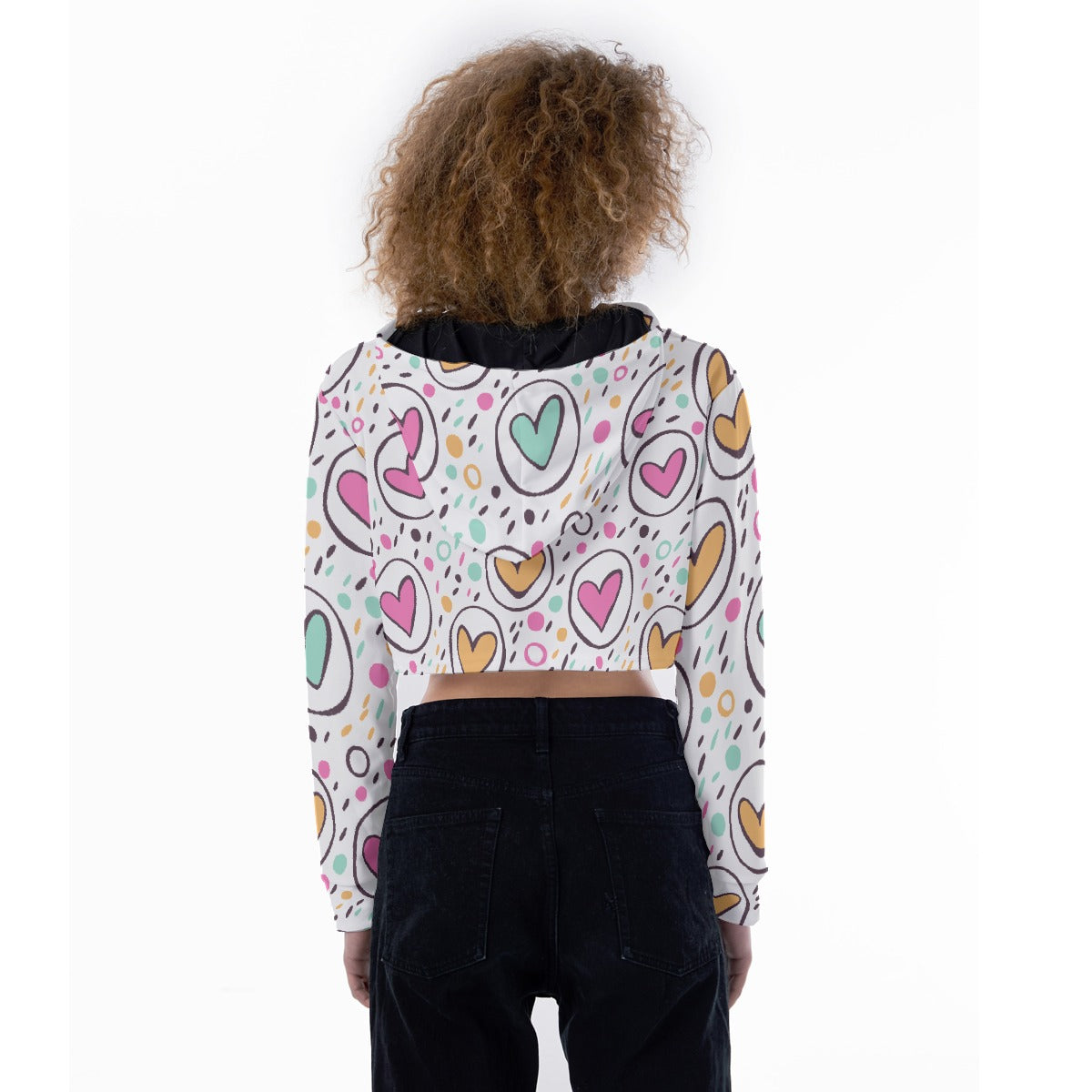 All-Over Print Women's Crop Top Hoodie