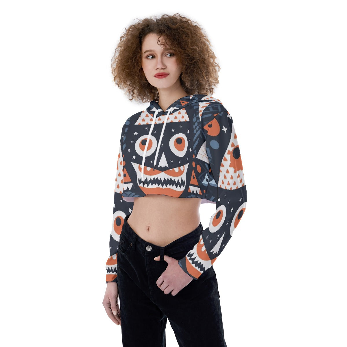 All-Over Print Women's Crop Top Hoodie