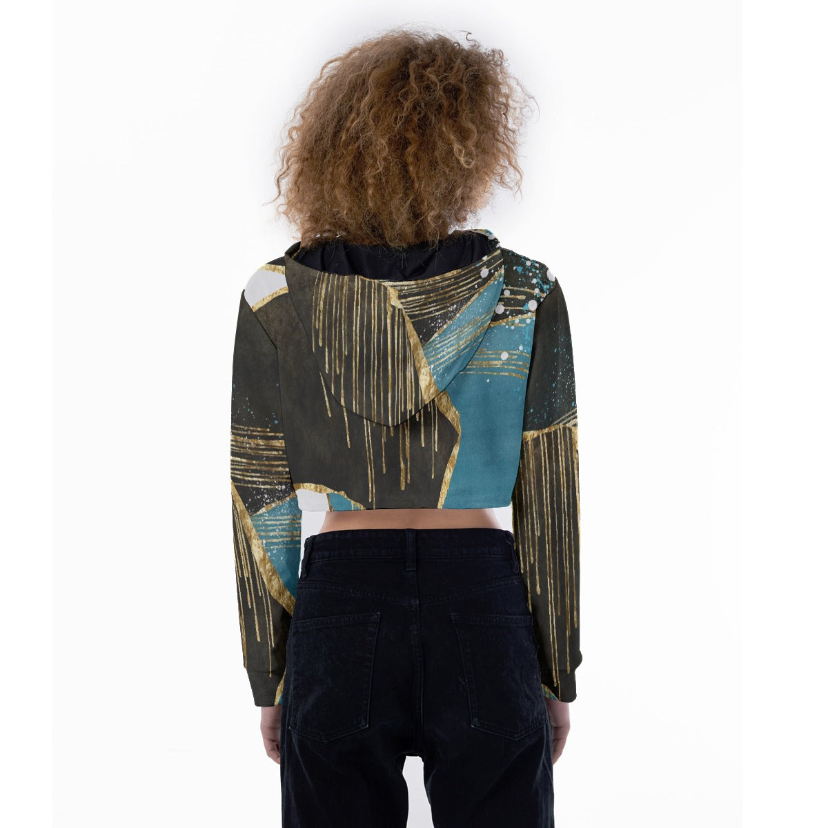 All-Over Print Women's Crop Top Hoodie