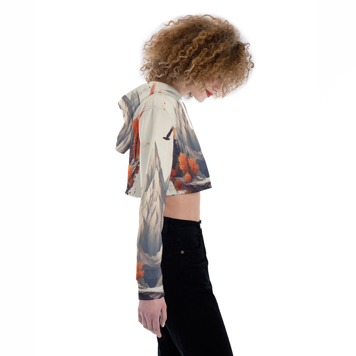 All-Over Print Women's Crop Top Hoodie
