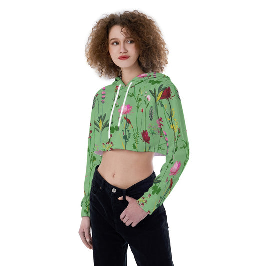All-Over Print Women's Crop Top Hoodie