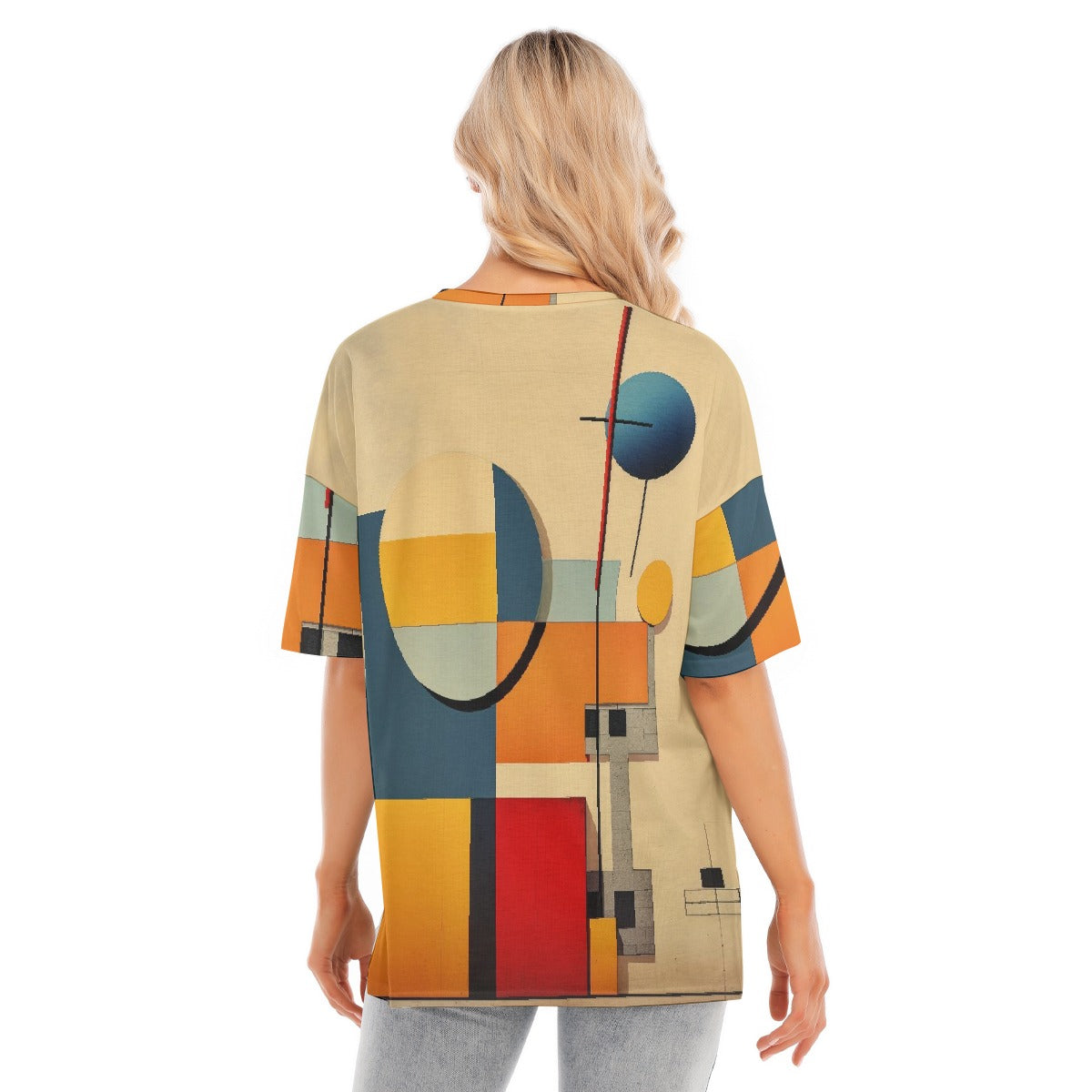 All-Over Print Women's Short Sleeves T-shirt With Hem Split