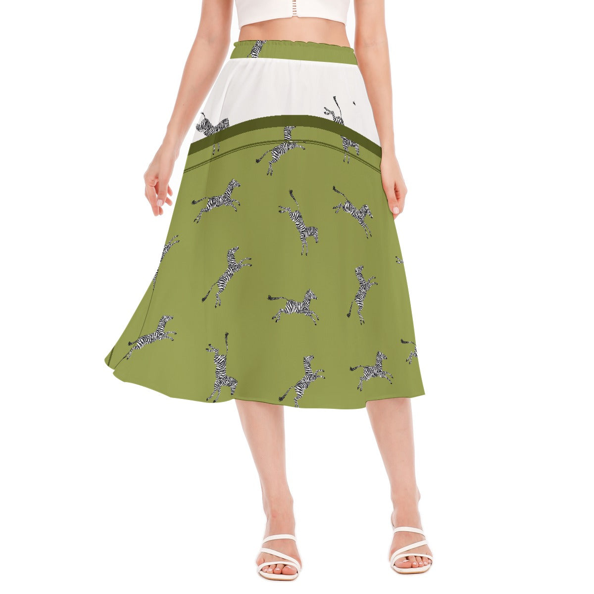All-Over Print Women's Long Section Chiffon Skirt