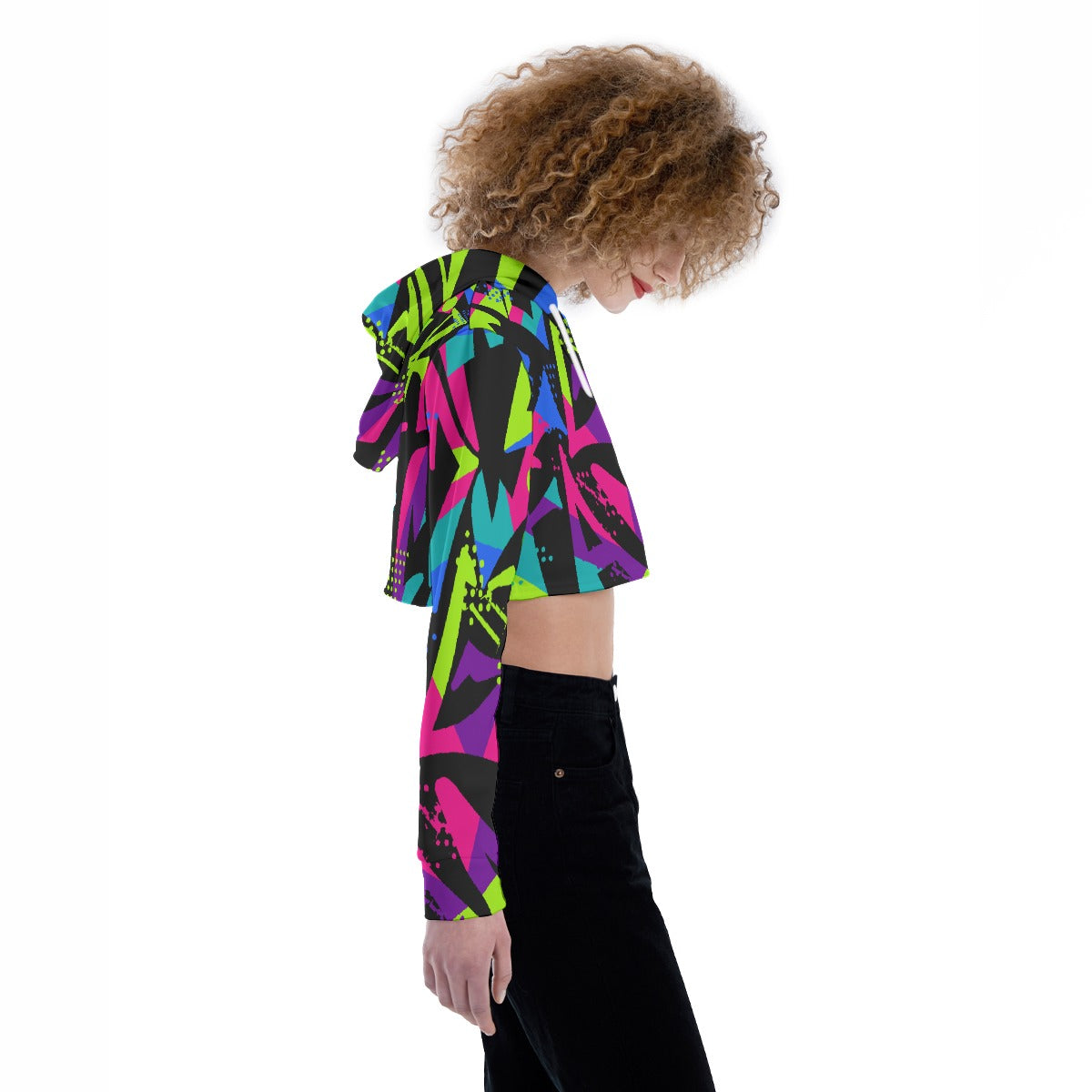 All-Over Print Women's Crop Top Hoodie