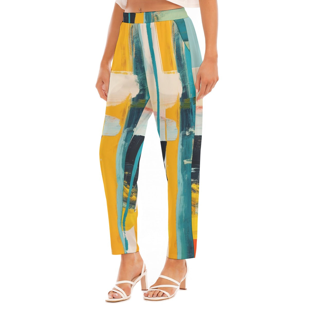 All-Over Print Women's Loose Straight-leg Pants